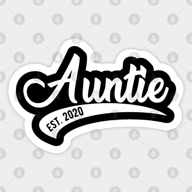 Auntie est. 2020 Sticker by KC Happy Shop